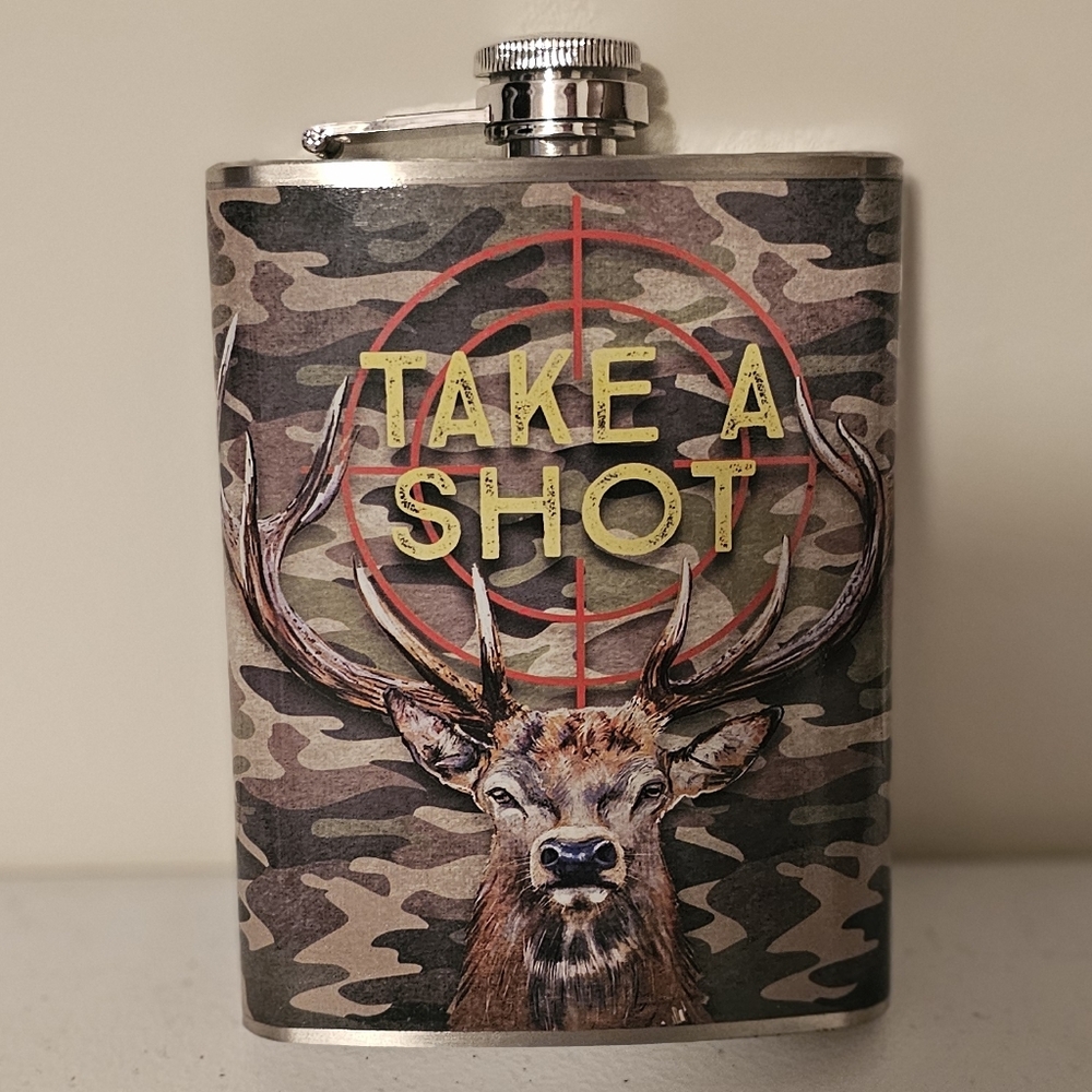 Camouflage Flask with Deer Design